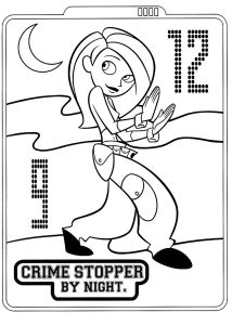 Kim Possible gegen das Verbrechen (Ausmalbild)