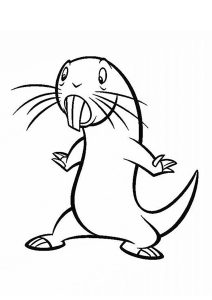Rufus ist erstaunt (Ausmalbild von Kim Possible)