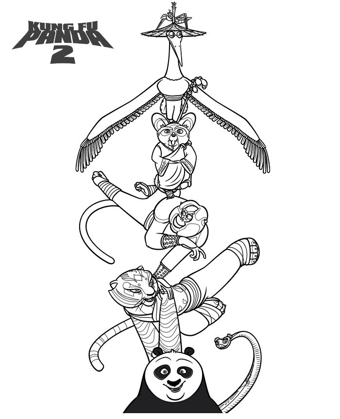 Kung Fu Panda Bild zum Herunterladen und Ausmalen