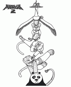 Kung Fu Panda Bild zum Herunterladen und Ausmalen