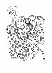 Labyrinth Malbuch Spiel (Ausmalbild von Labyrinthe)