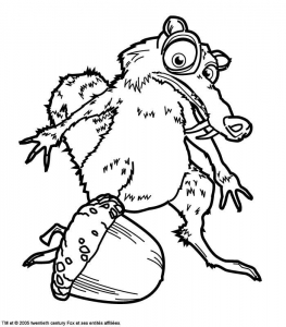 Ausmalbilder von Ice Age zum Ausmalen für Kinder (Ausmalbild von Lage de Glace)
