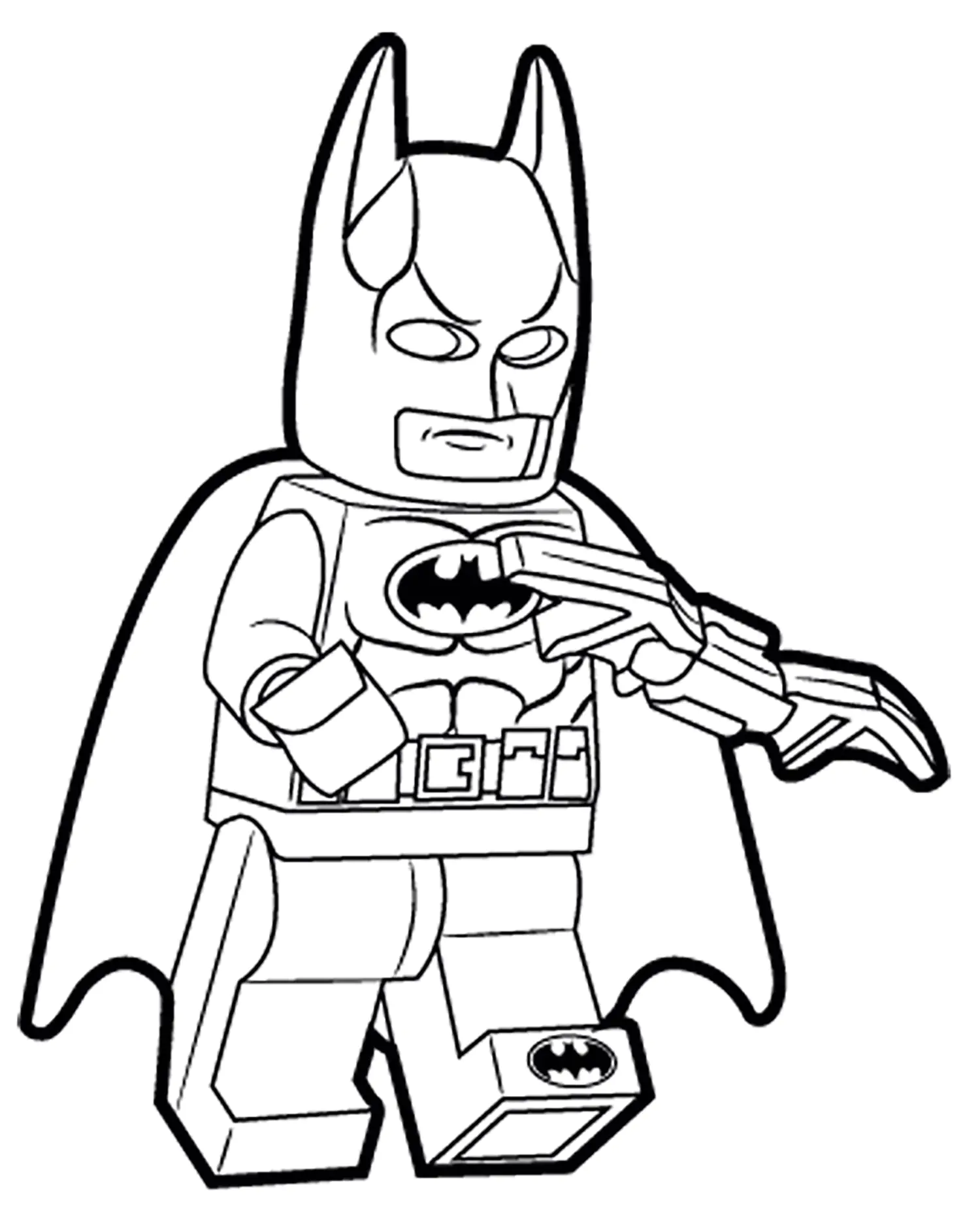 Ausmalbilder von Lego Batman zum Ausmalen für Kinder