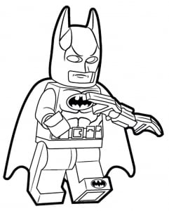 Ausmalbilder von Lego Batman zum Ausmalen für Kinder