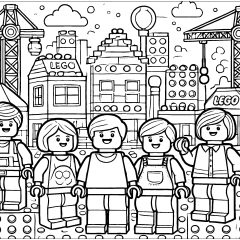 Ausmalbilder von Legos zum Ausdrucken und Ausmalen für Kinder