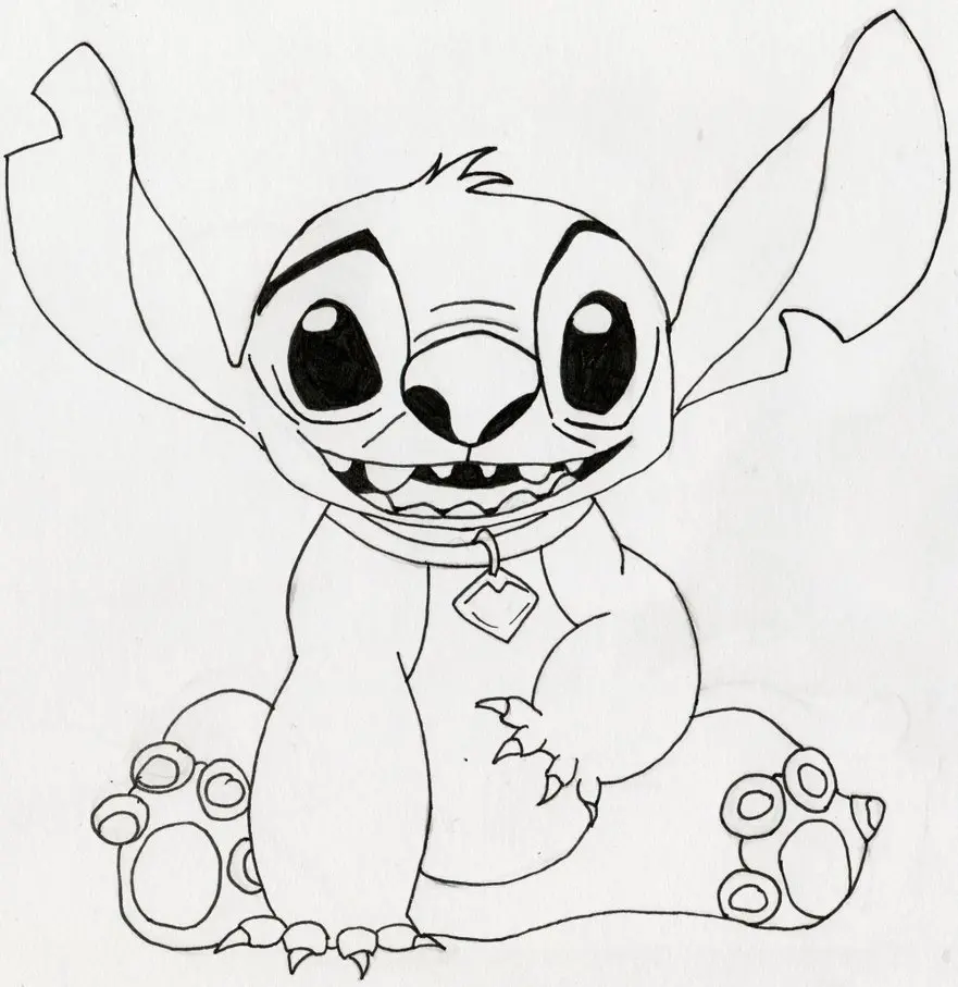 Ausmalbilder Lilo und Stitch zum Ausmalen für Kinder