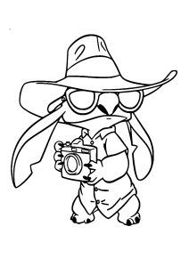 Stitch Privatdetektiv (Ausmalbild von Lilo und Stitch)