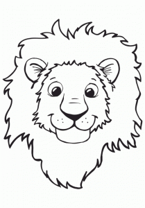 Löwenkopf (Ausmalbild von Löwe)