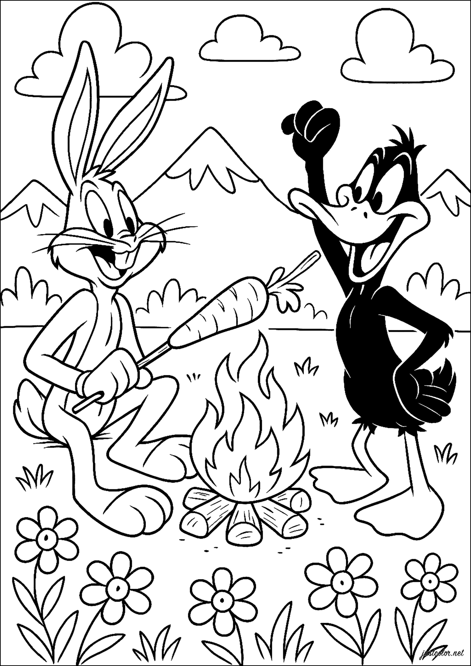 Kinder  ausmalbilder fur kinder looney tunes - 44415 (Ausmalbild zum Ausdrucken und Ausmalen für Kinder)