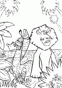 Ausmalbilder von Madagaskar zum kostenlosen Herunterladen (Ausmalbild von Madagascar)