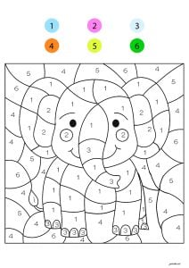 Kleiner Elefant (Ausmalbild von Magische Ausmalbilder)