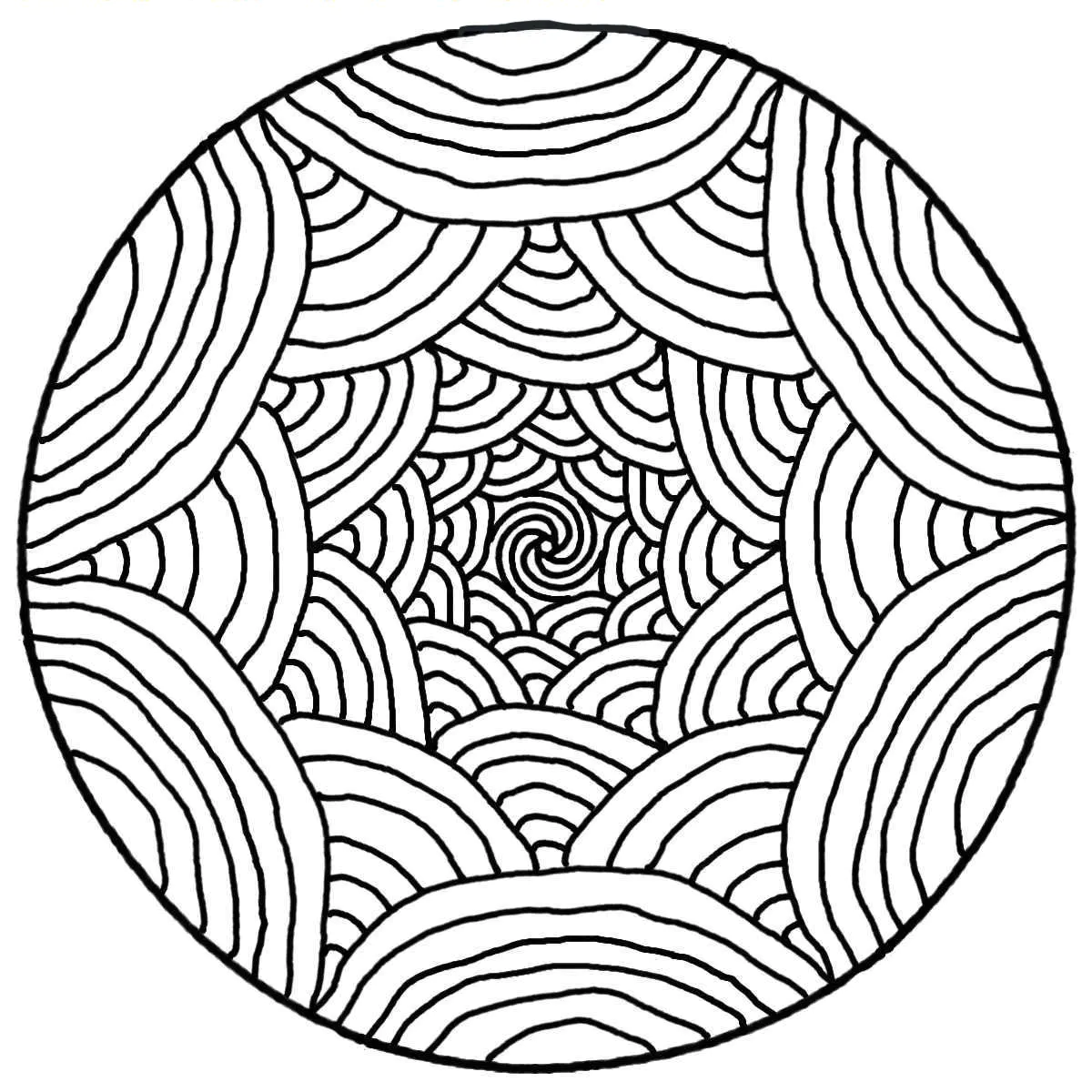 Mandala (Ausmalbild zum Ausdrucken und Ausmalen für Kinder)