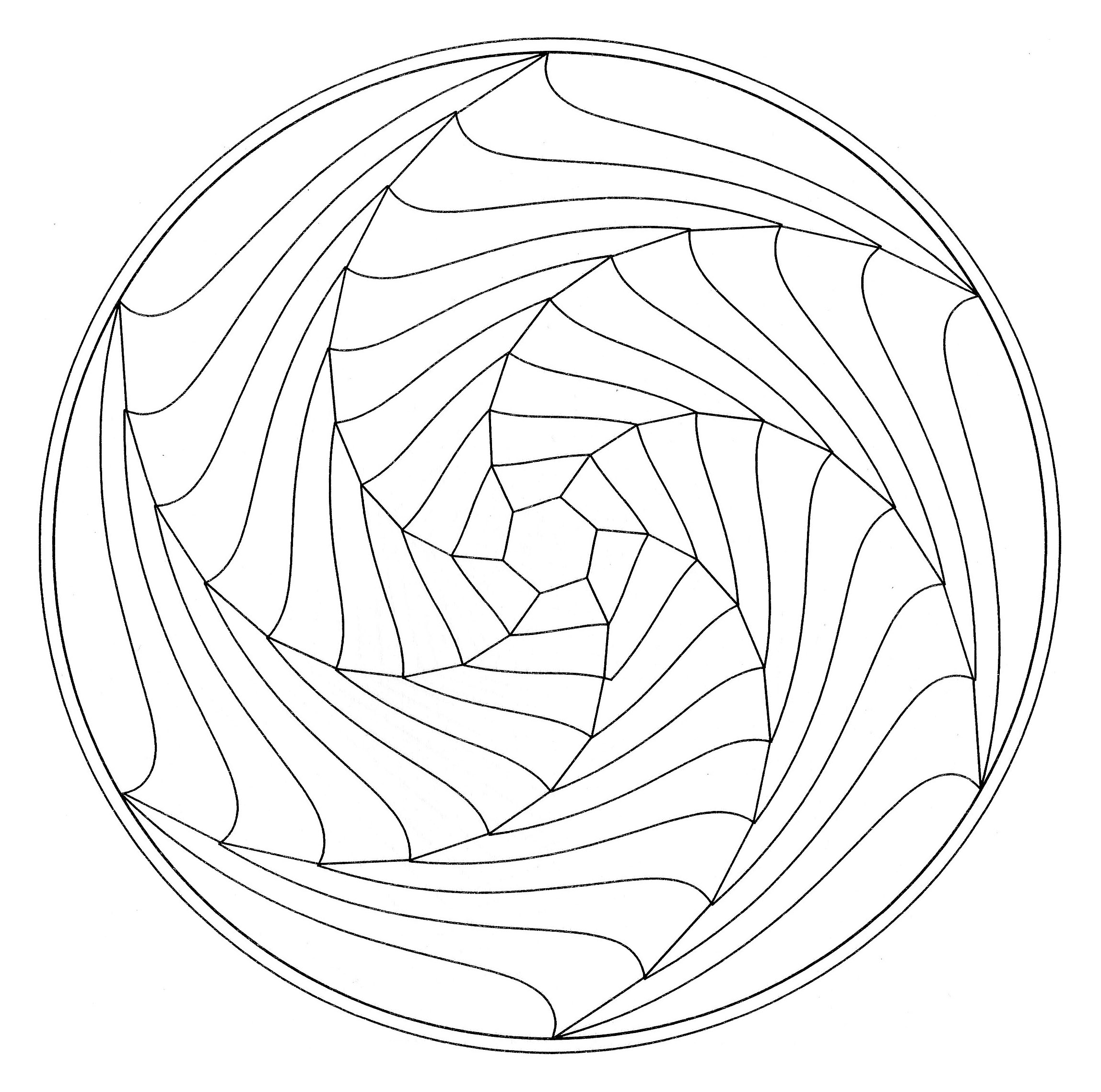  Optische Täuschung - Ausmalbilder von Mandala zum Ausmalen 