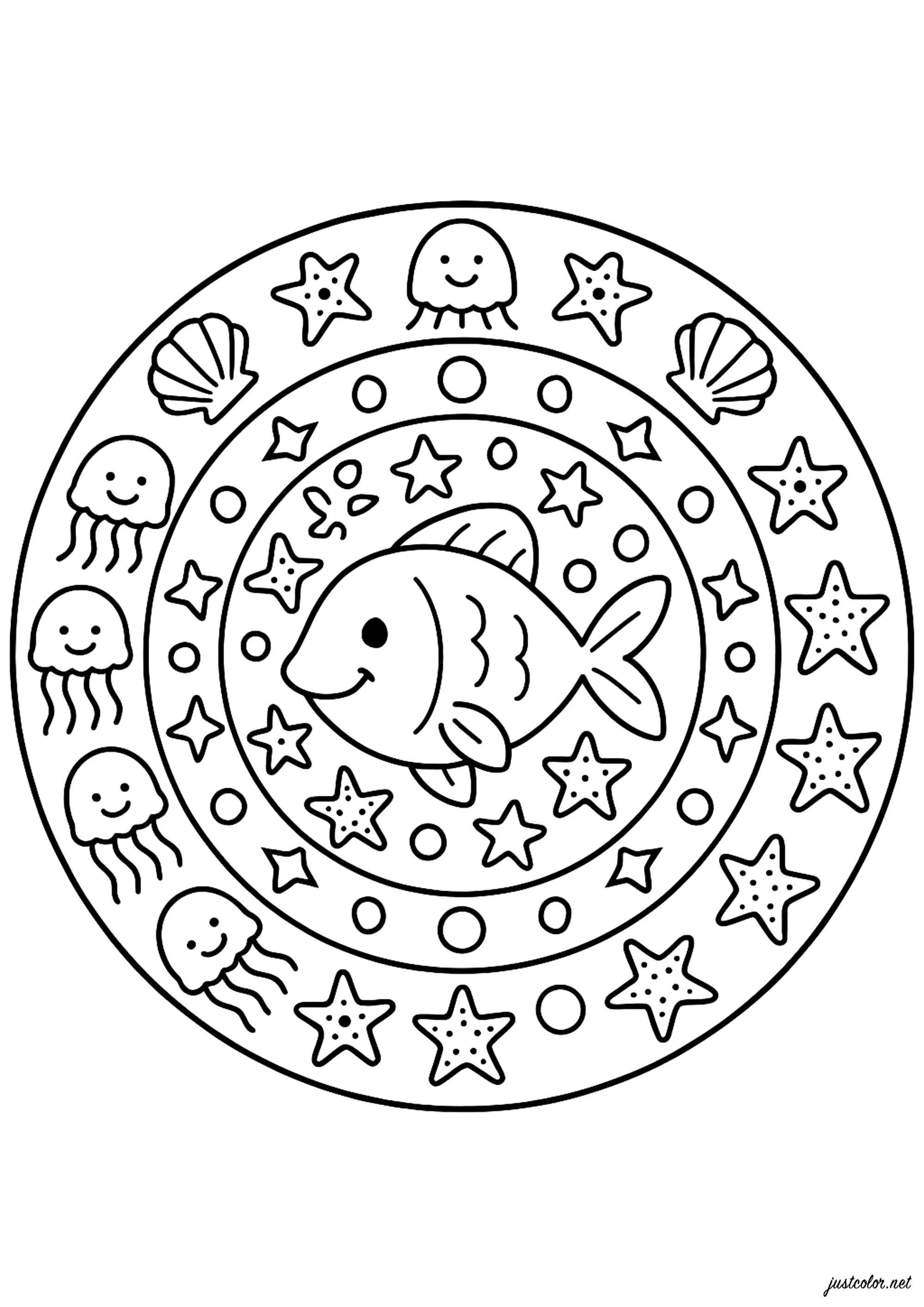 Kostenlose Ausmalbilder von mandala zum Herunterladen (Ausmalbild zum Ausdrucken und Ausmalen für Kinder)