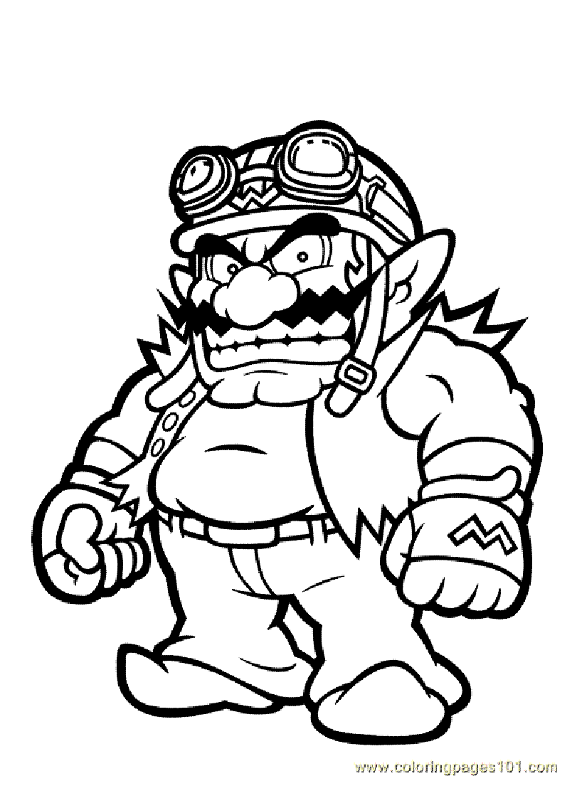 Bild von Wario bros. zum Herunterladen und Ausmalen (Mario Bros)