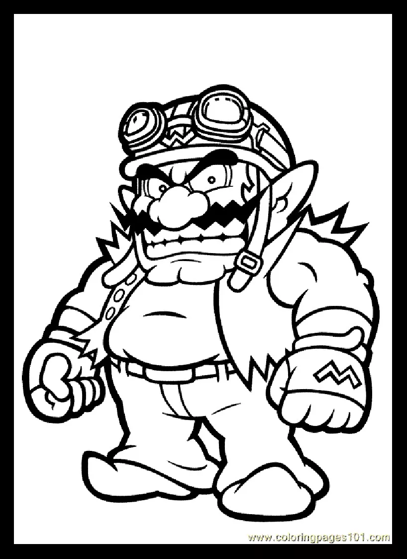 Bild von Wario bros. zum Herunterladen und Ausmalen (Mario Bros)