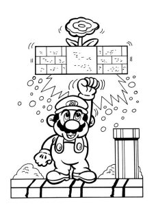 Coloriage Mario Bros Vintage - 3 (Ausmalbild)