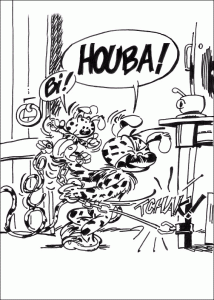 Marsupilami zum Ausmalen für Kinder