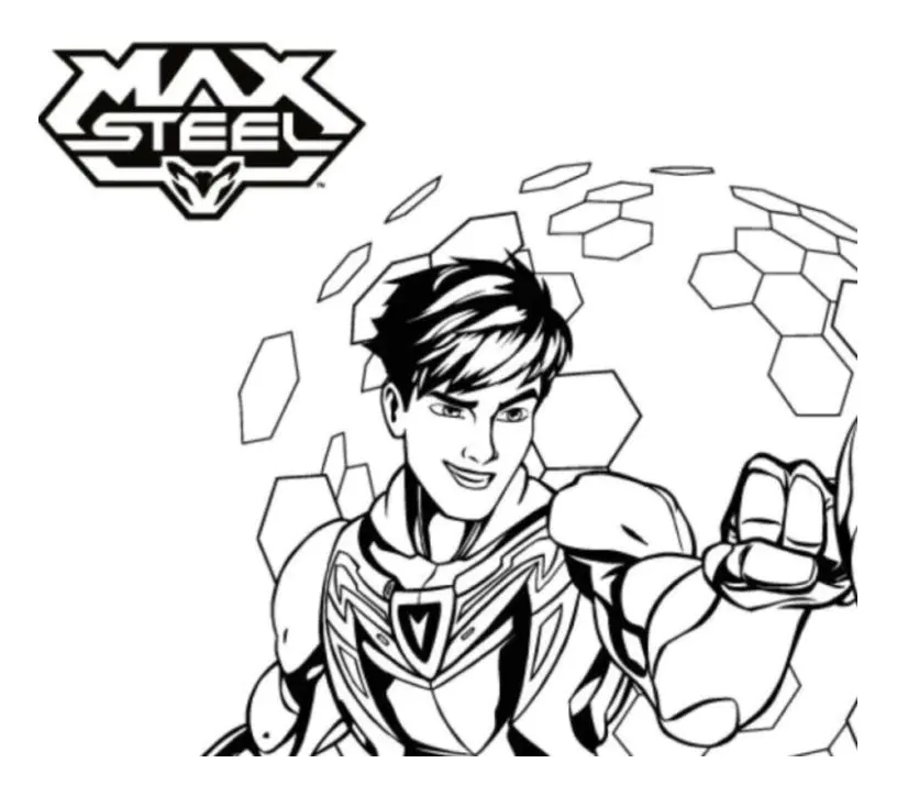 Ausmalbilder von Max Steel zum kostenlosen Herunterladen (Ausmalbild zum Ausdrucken und Ausmalen für Kinder)