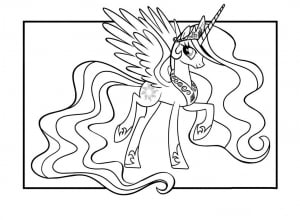 Zeichnung von Mein kleines Pony kostenlos zum Herunterladen und Ausmalen