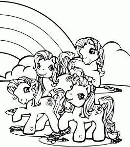 Ausmalbilder von Mein kleines Pony für Kinder (Ausmalbild)