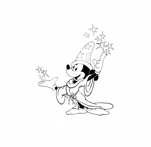Mickey Maus der Zauberer (Ausmalbild)