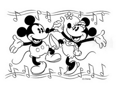 Kostenlose und gratis Malvorlage für Kinder mit Mickey und seine Freunde zum Ausdrucken