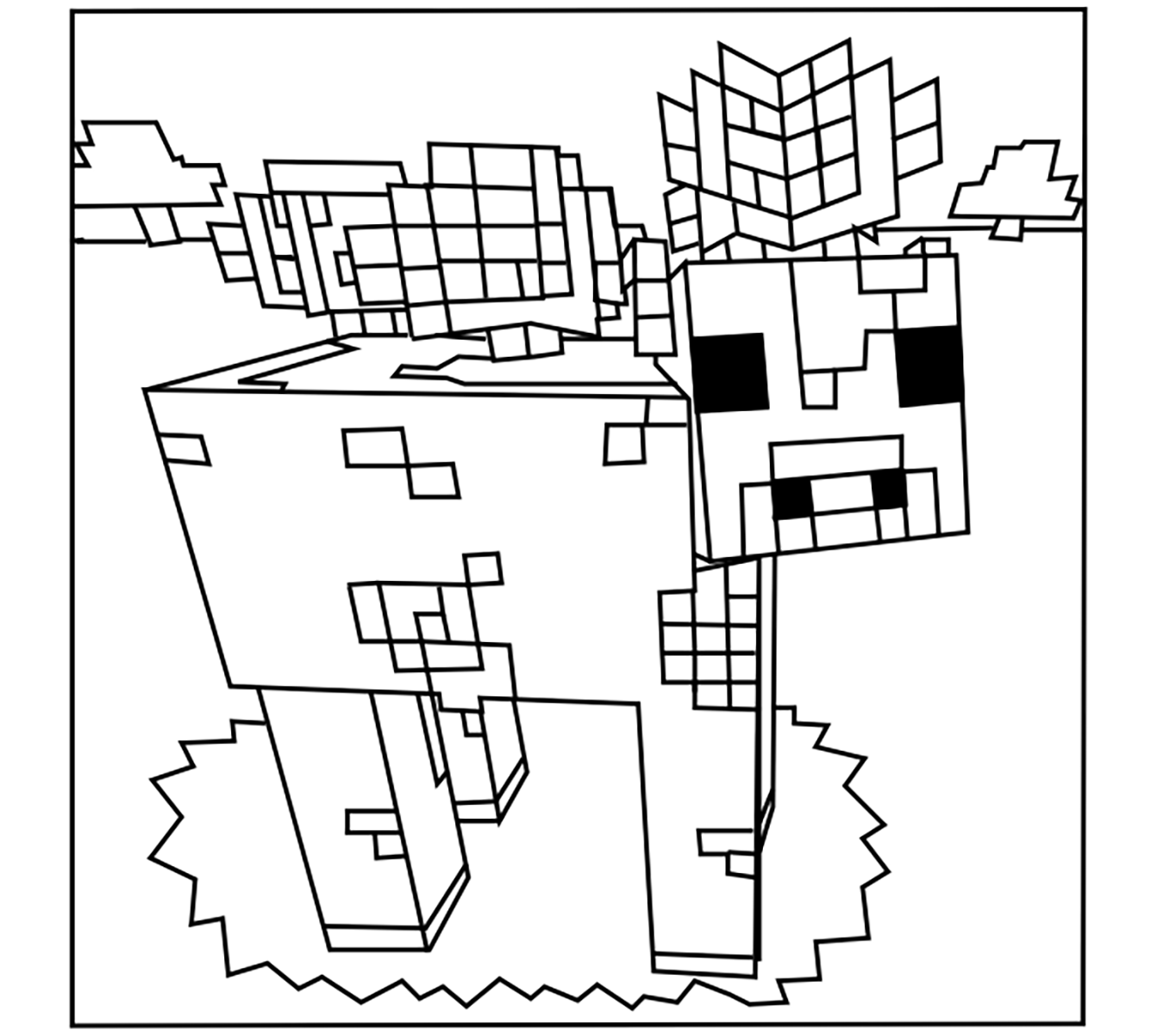 Minecraft Ausmalbilder für Kinder (Ausmalbild zum Ausdrucken und Ausmalen für Kinder)