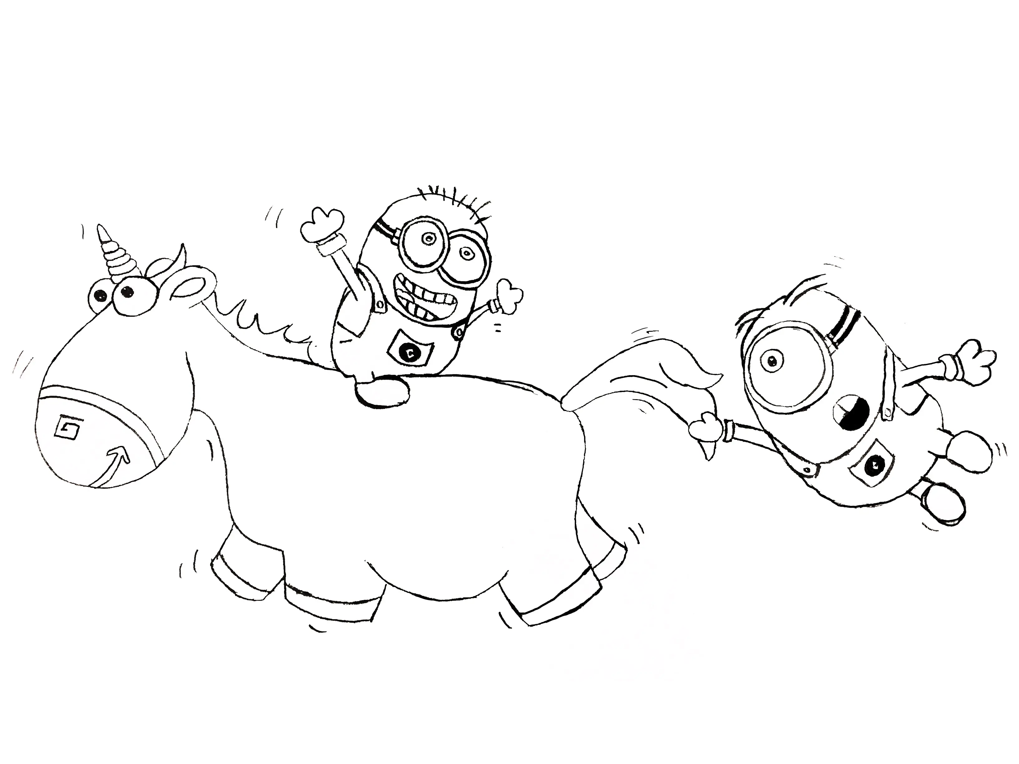 Minions Ausmalbilder zum Ausdrucken für Kinder (Ausmalbild zum Ausdrucken und Ausmalen für Kinder)