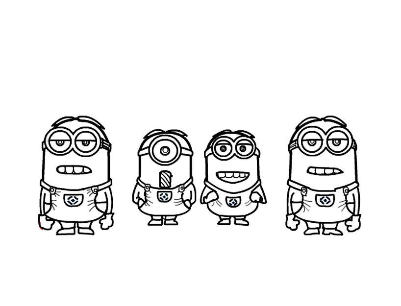 Minions Ausmalbilder zum Ausdrucken für Kinder (Ausmalbild zum Ausdrucken und Ausmalen für Kinder)