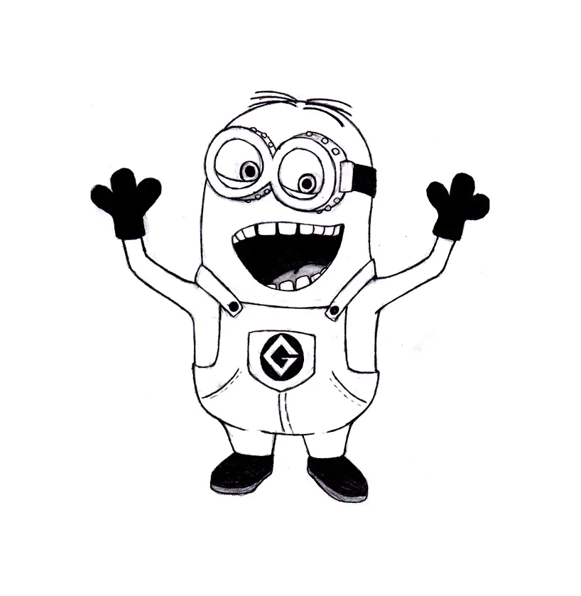 Minions-Bild zum Ausdrucken und Ausmalen