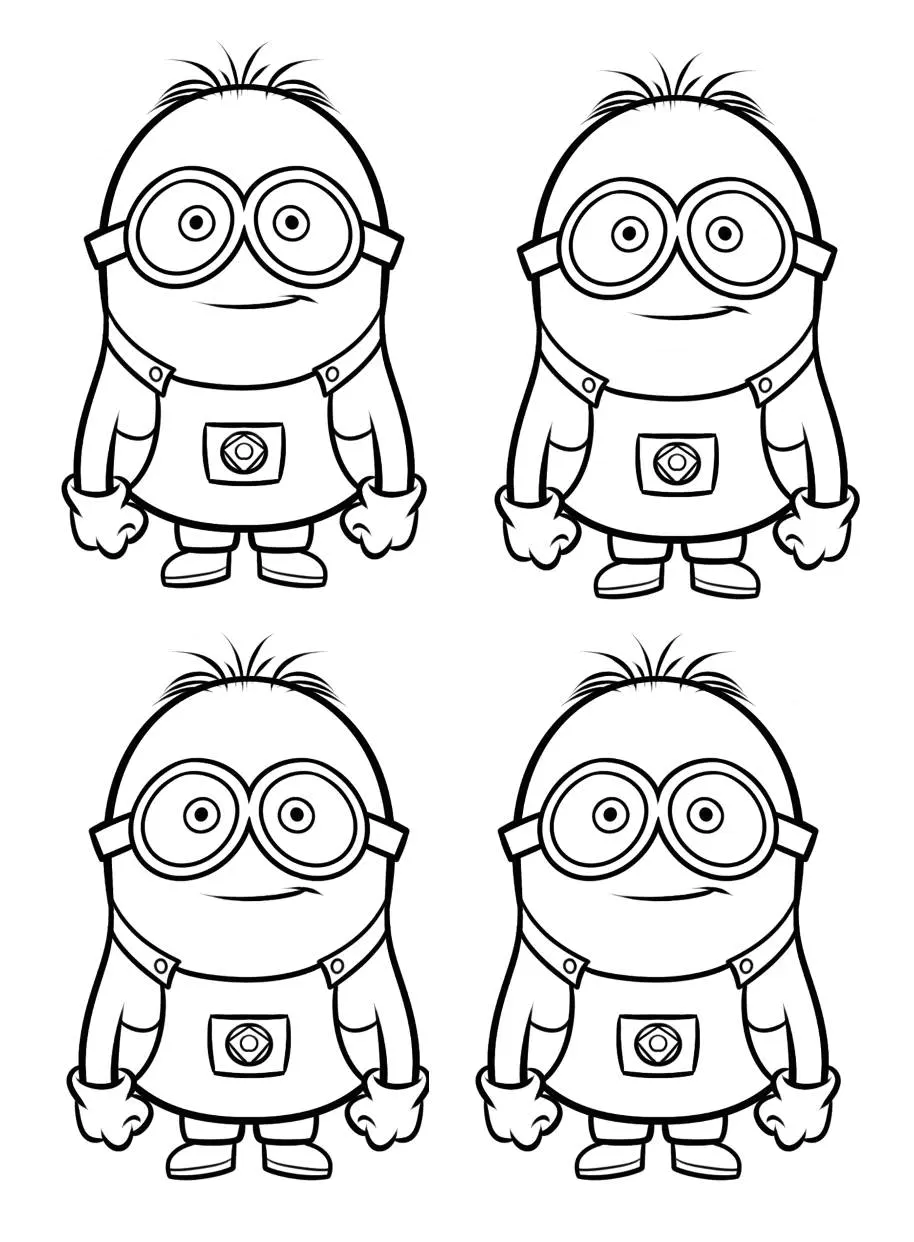 Minions Ausmalbilder zum Ausdrucken für Kinder (Ausmalbild zum Ausdrucken und Ausmalen für Kinder)