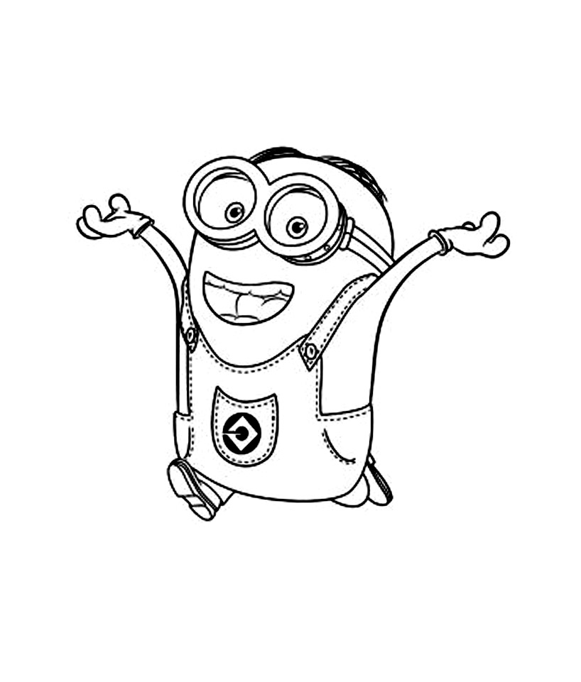 Ausmalbilder von Minions zum Ausmalen für Kinder