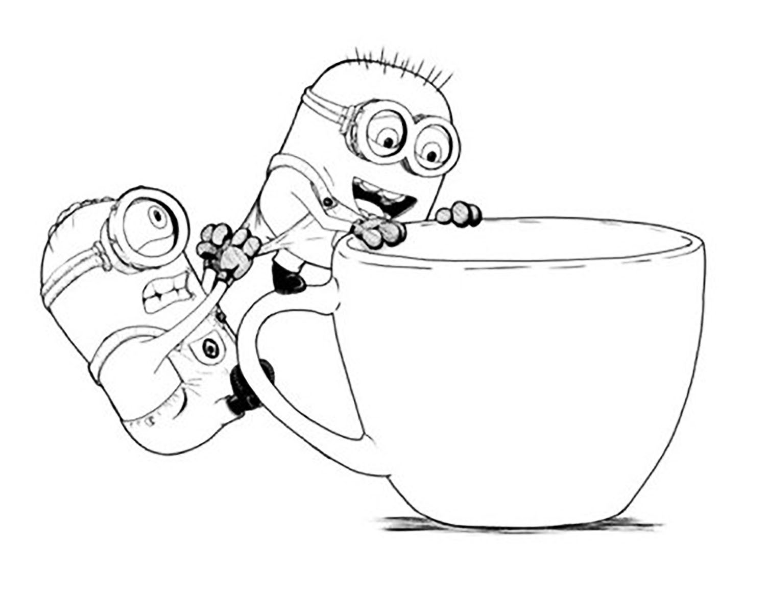 Minions Ausmalbilder zum Ausdrucken für Kinder (Ausmalbild zum Ausdrucken und Ausmalen für Kinder)