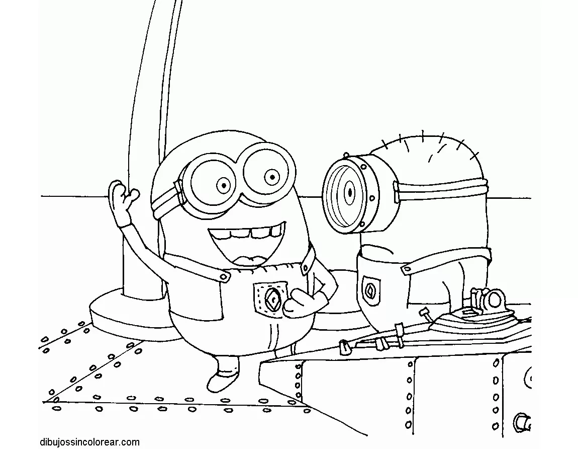 Minions Coloriage zum Ausdrucken (Ausmalbild zum Ausdrucken und Ausmalen für Kinder)