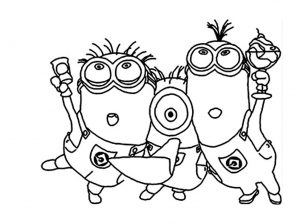 Minions Ausmalbilder für Kinder (Ausmalbild)