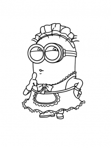 Kostenlose Minions-Zeichnung zum Ausdrucken und Ausmalen