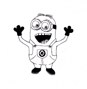 Minions-Bild zum Ausdrucken und Ausmalen