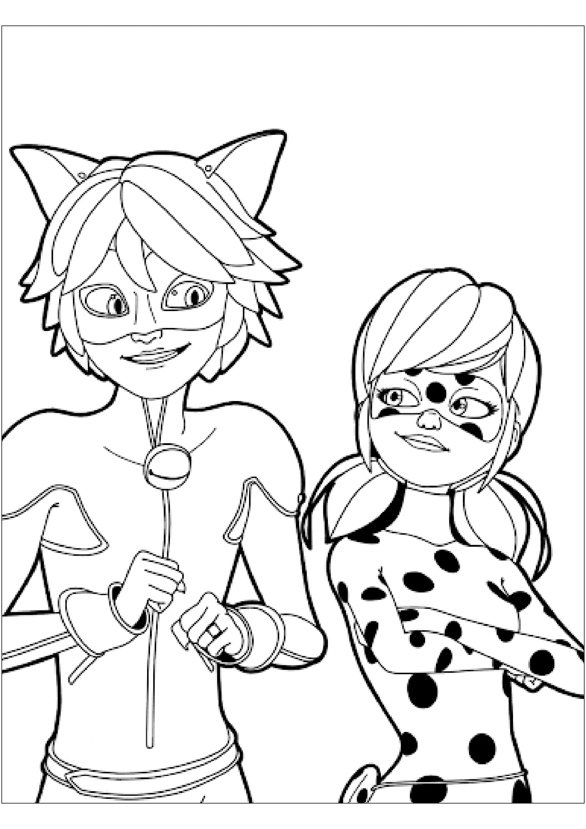 Miraculous / Lady bug: Ausmalbilder zum Herunterladen (Ausmalbild von Miraculous Ladybug zum Ausdrucken und Ausmalen für Kinder)