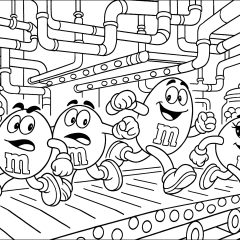 Ausmalbilder von M&M'S zum Ausdrucken und Ausmalen für Kinder