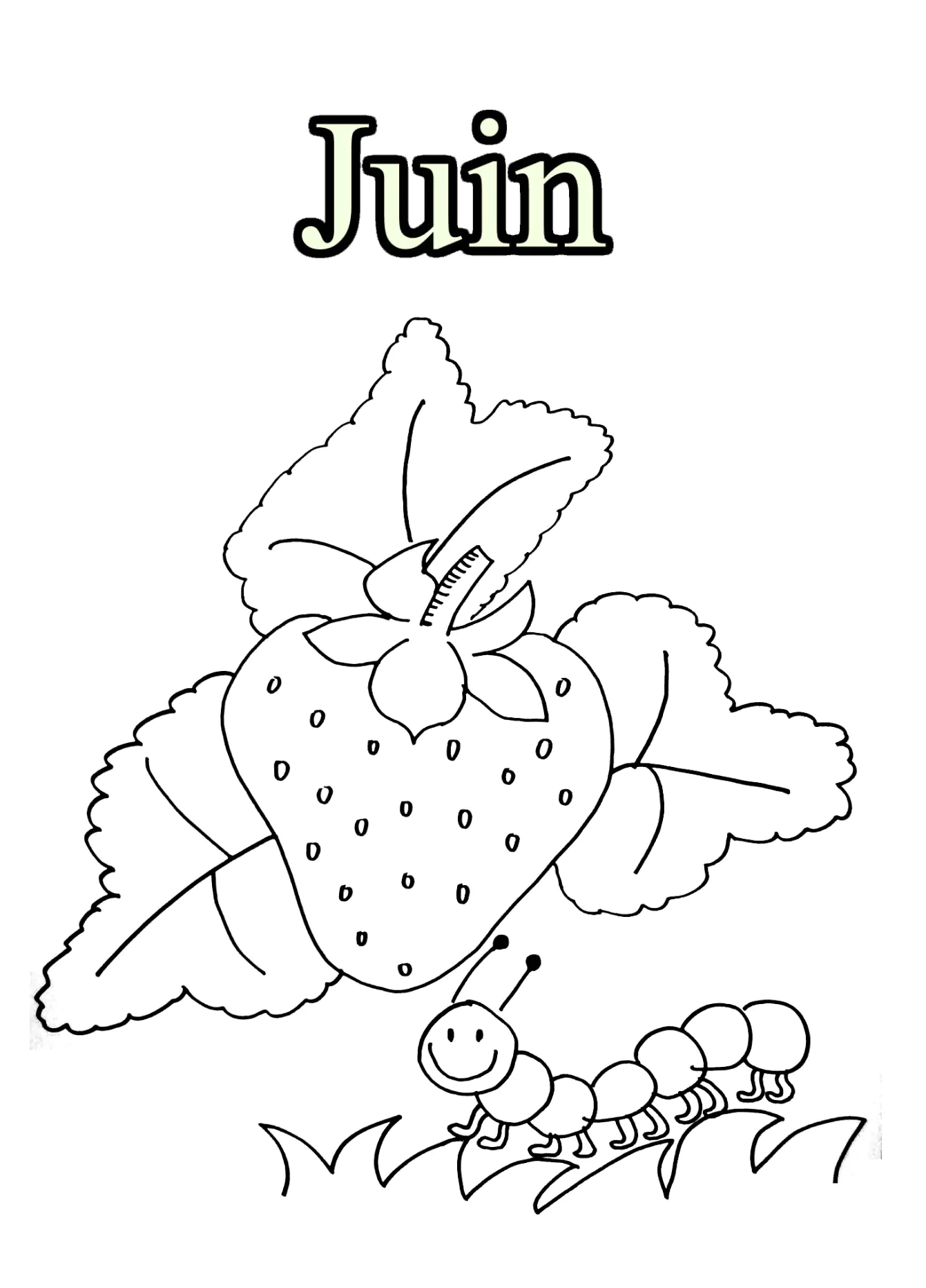 6. Juni (Ausmalbild von Monate zum Ausdrucken und Ausmalen für Kinder)