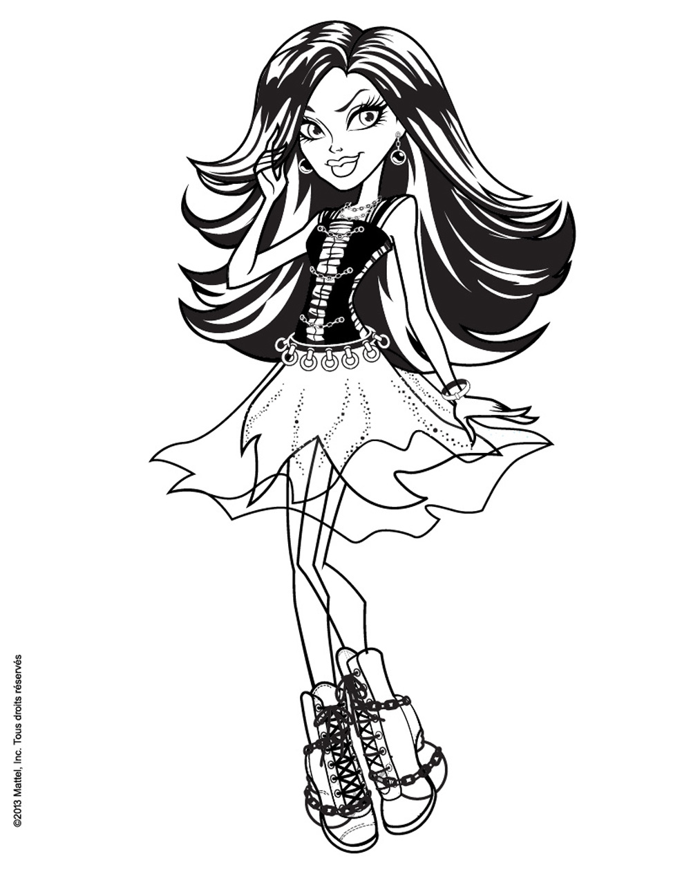 Spectra Vondergeist (Ausmalbild von Monster High zum Ausdrucken und Ausmalen für Kinder)