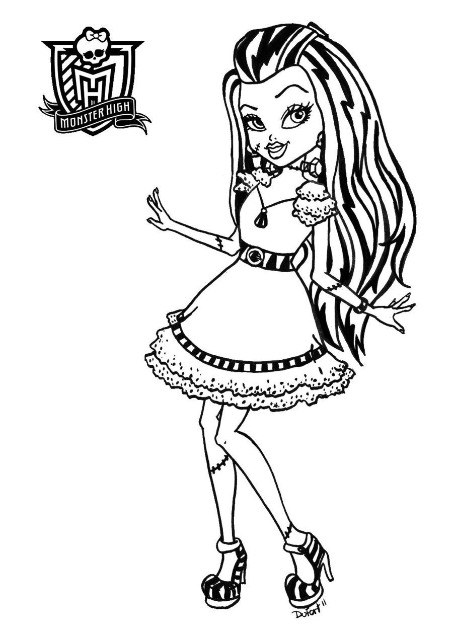 Bild von Monster High zum Herunterladen und Ausmalen.