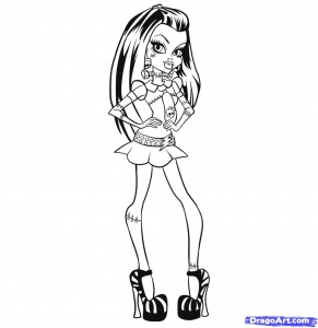 Monster High Bild zum Ausdrucken und Ausmalen