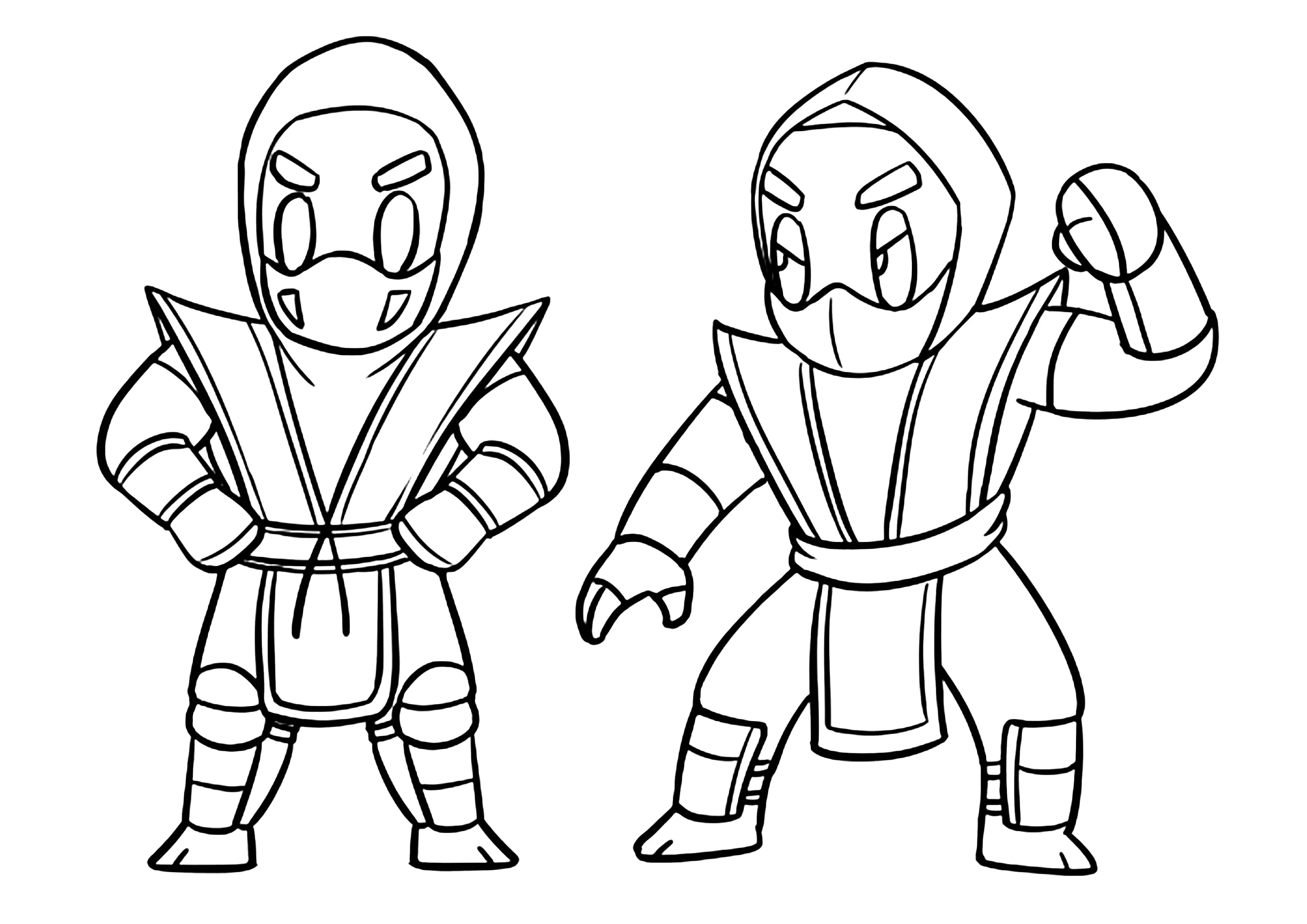 Kostenlose Ausmalbilder von mortal-kombat für Kinder (Ausmalbild von Mortal Kombat zum Ausdrucken und Ausmalen für Kinder)