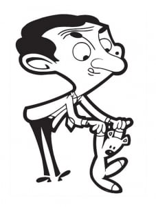 Ausmalbilder von Mr. Bean für Kinder (Ausmalbild)