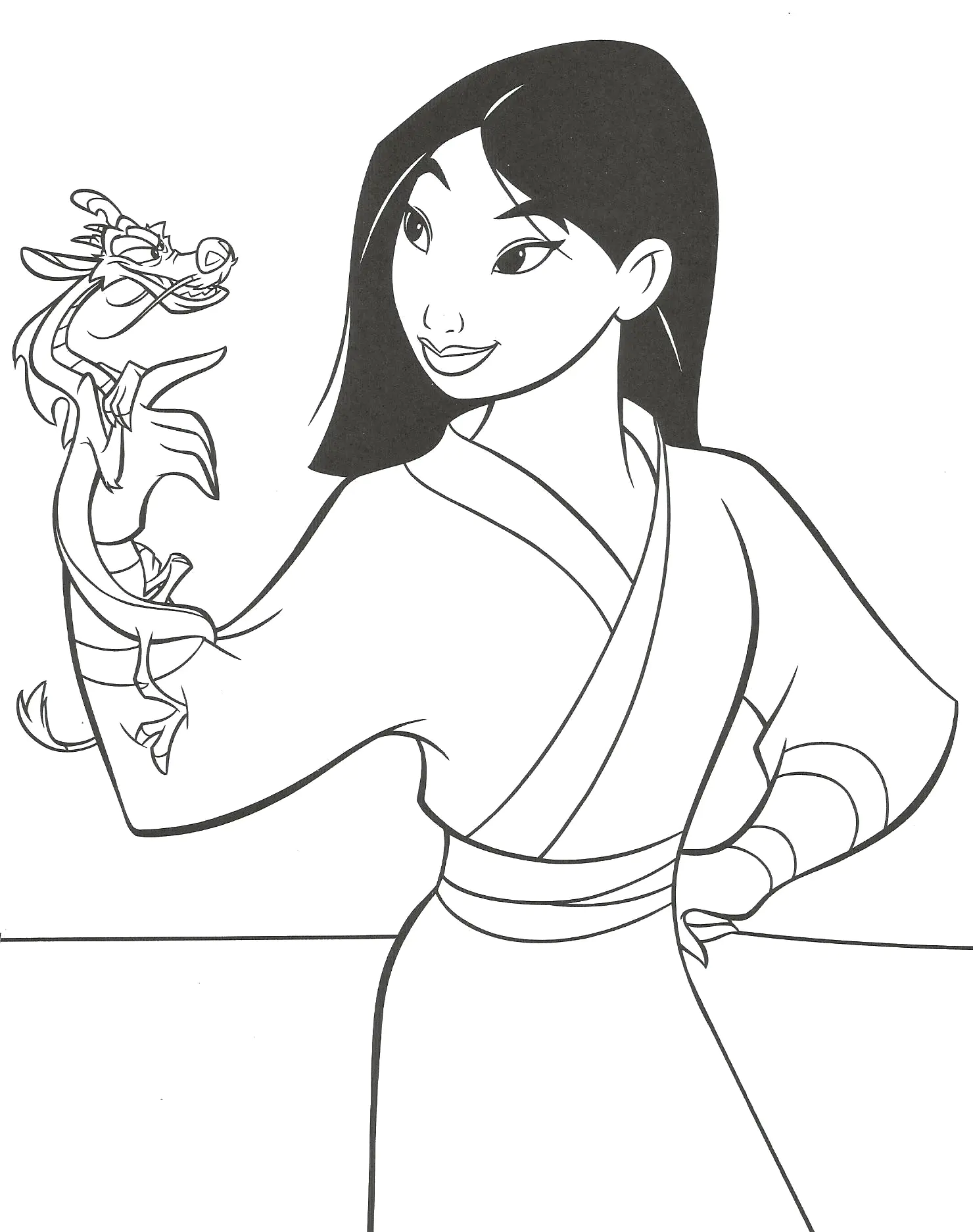 Kostenlose Mulan Ausmalbilder zum Ausmalen
