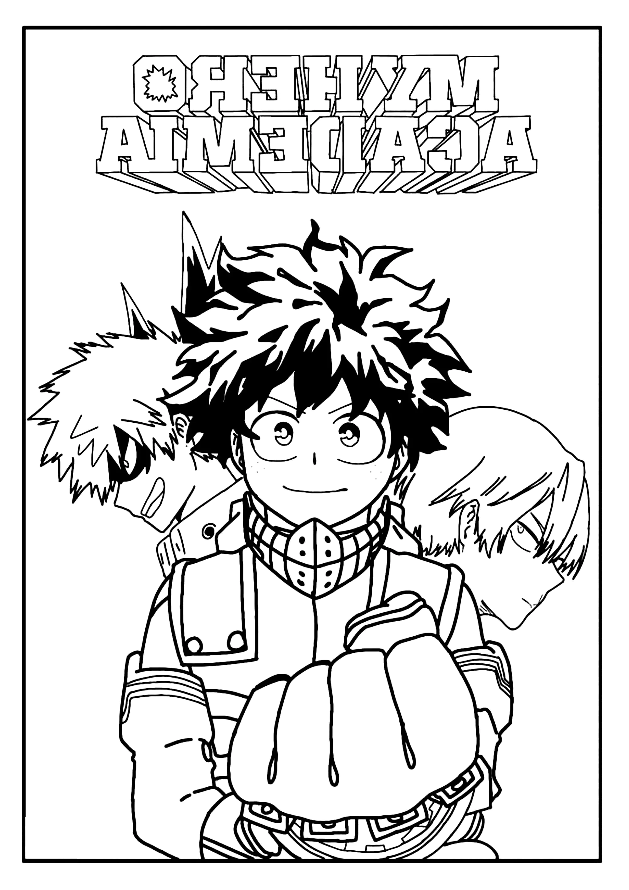Ausmalbilder von my-hero-academy zum Ausdrucken (Ausmalbild von My Hero Academy zum Ausdrucken und Ausmalen für Kinder)