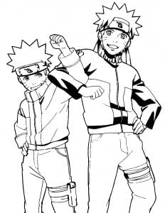 Naruto und Sasuki (Ausmalbild)