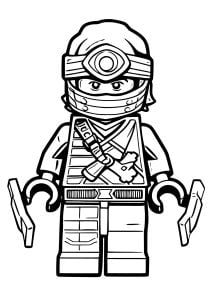 Das Ausmalen einer Lego Ninjago Figur